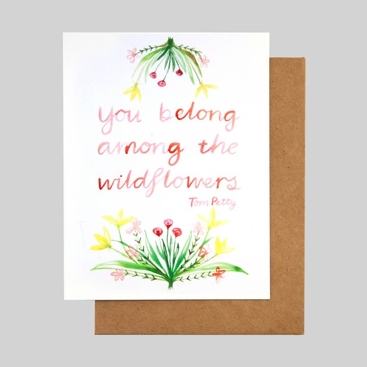 Wildflowers Card for wholesale by Kate Martens