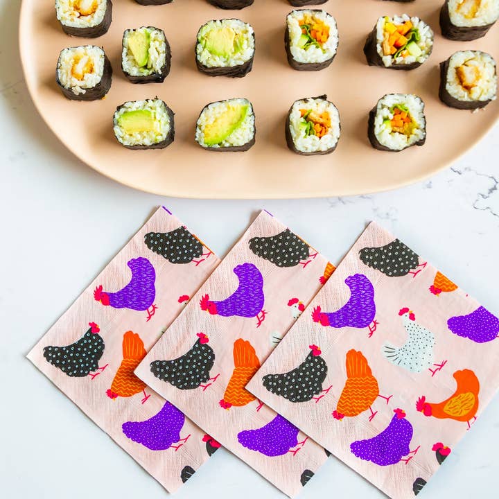 Allgifts Australia - Wholesale Disposable napkin - Paper Napkins - Bright Hens