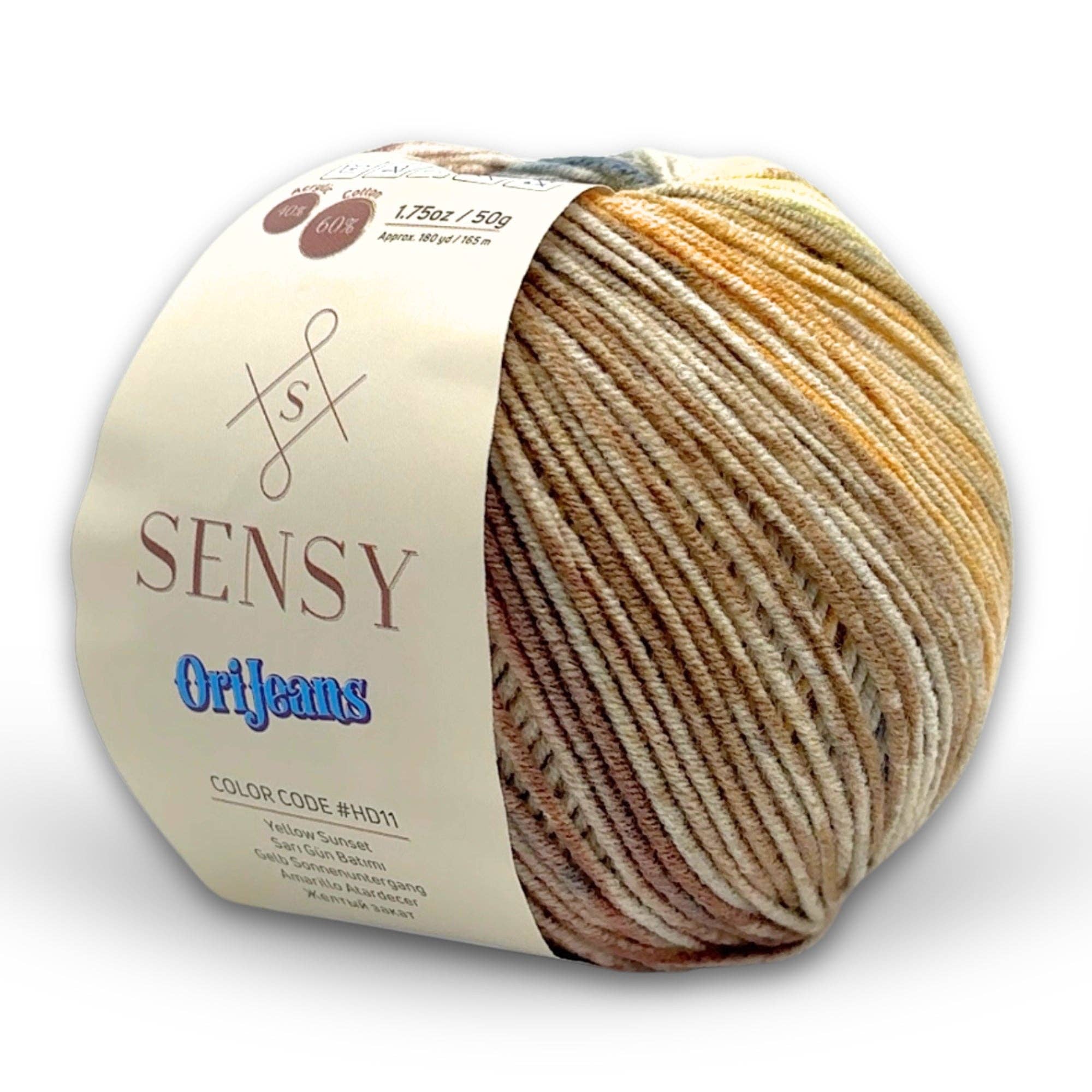 Sensy - Wholesale Yarn - Sensy OriJeans Yarn, 1.75 oz, 180 yards, Gauge 2 Fine18