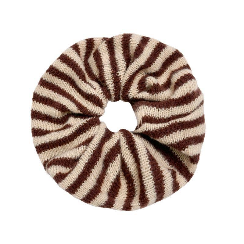 Dipped Shop - Wholesale Scrunchie - Women's - Color Block Striped Elastic Hair Tie DP25F9613