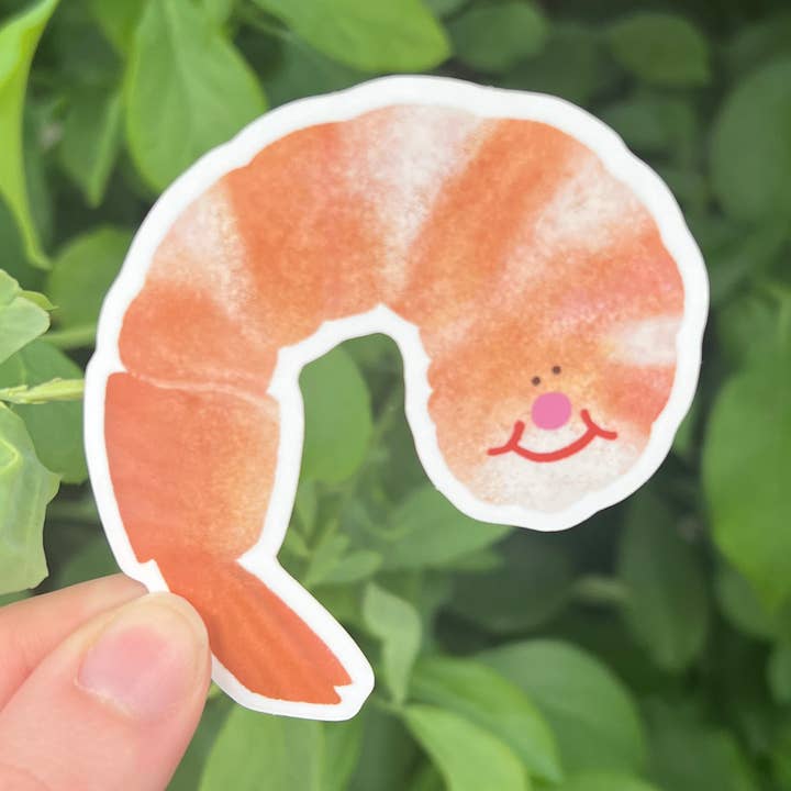 Autocolante de Vinil Mate de Camarão por atacado de Rolly Poly Studios