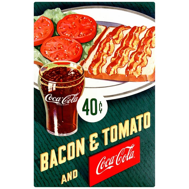Coca-Cola Bacon Tomato and Coke 40 Cents Wall Decal for wholesale by RetroPlanet