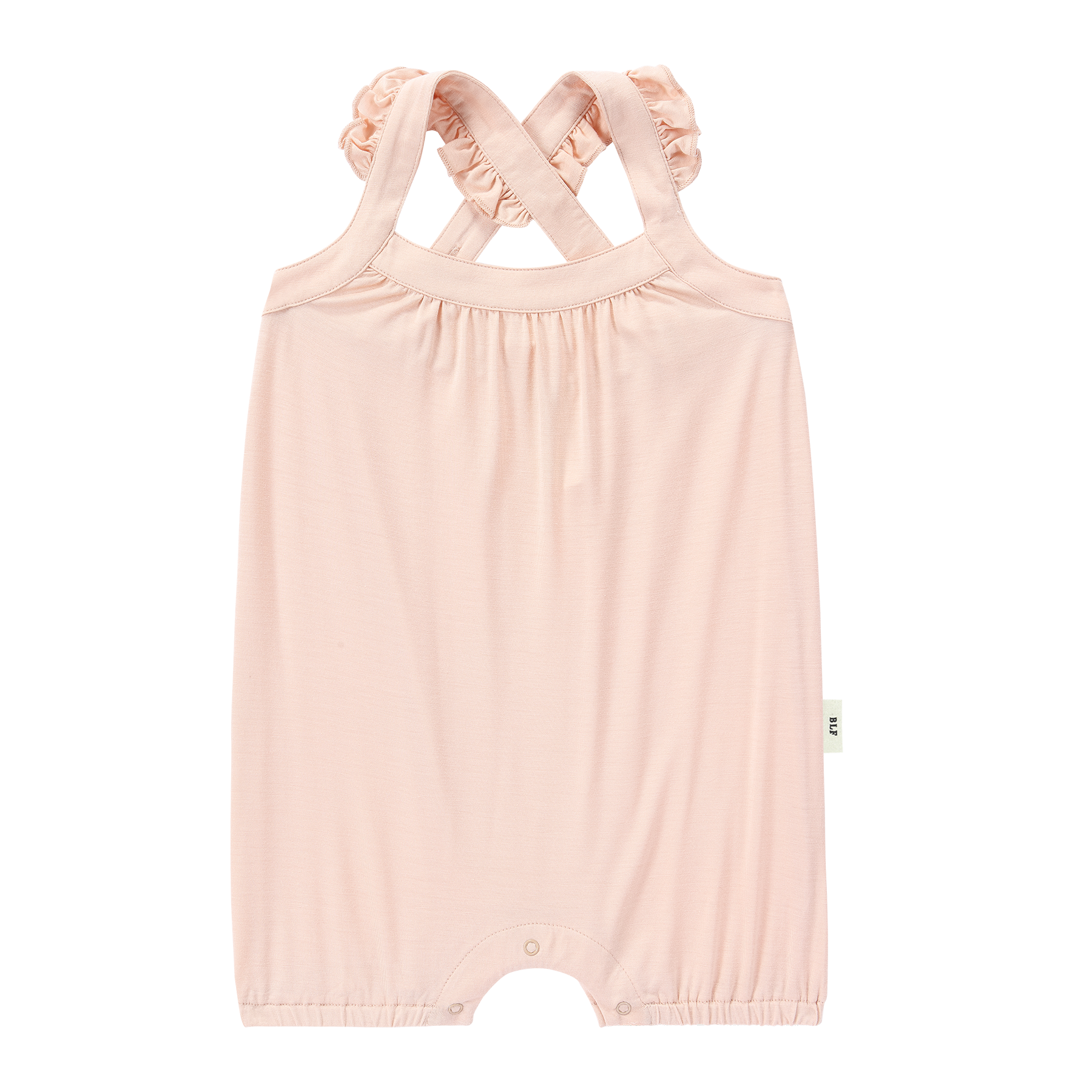 Bear's Little Fish - Wholesale Bodysuit (Non-Footed) - Baby - Bamboo Short Romper with Frills- Nude1