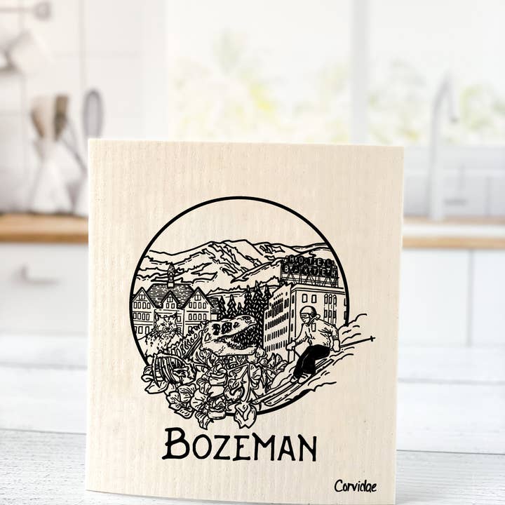 Corvidae drawings & designs – Engroshandel Køkkenhåndklæde – Bozeman Montana Svensk Karklud4