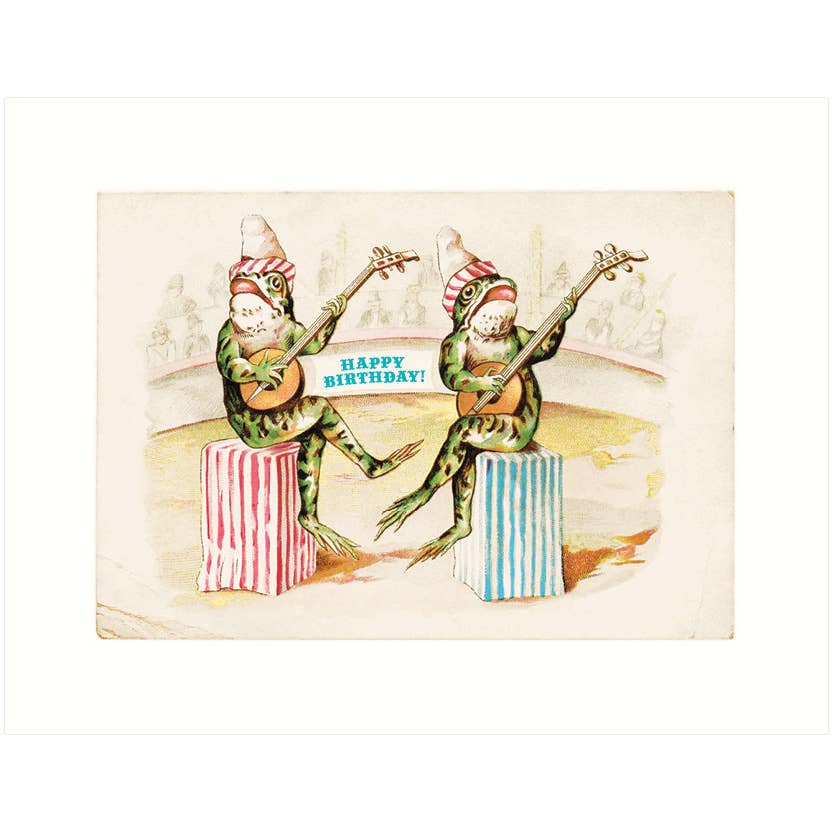 Lucca Paperworks - Vente Cartes d'anniversaire - Singing Frogs | Carte de vœux d'anniversaire
