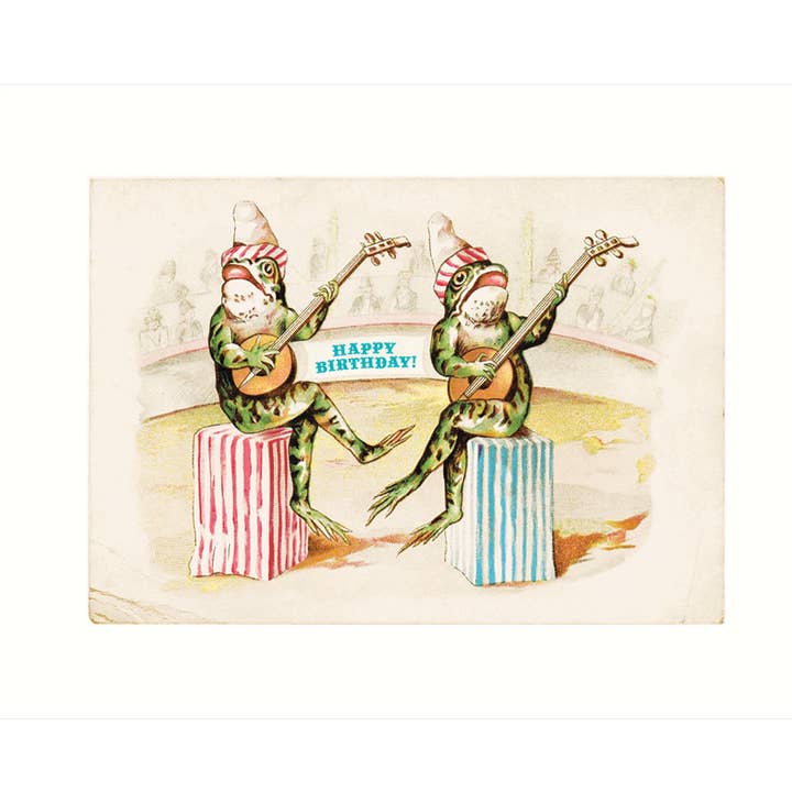 Singing Frogs | Birthday Greeting Card for wholesale by Lucca Paperworks