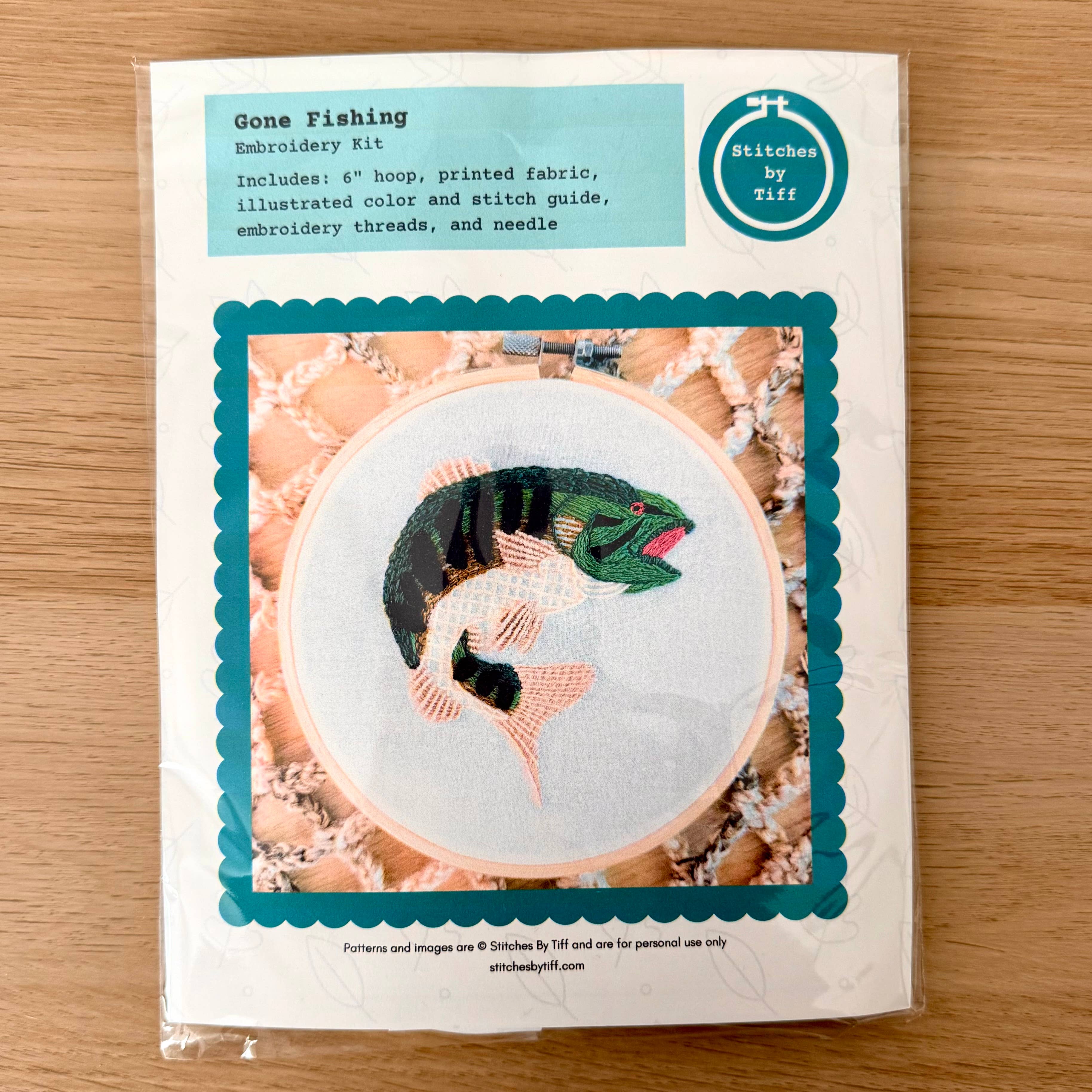 Stitches By Tiff - Wholesale Embroidery/Cross Stitch Supplies - Gone Fishing Craft DIY Embroidery Kit1