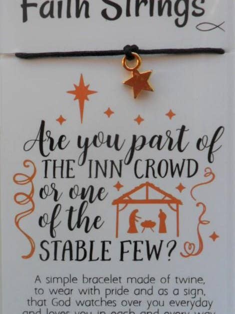 Cadeau chrétien de Noël Foi Cordes Étoile Souhait Corde pour la vente par Faithstrings