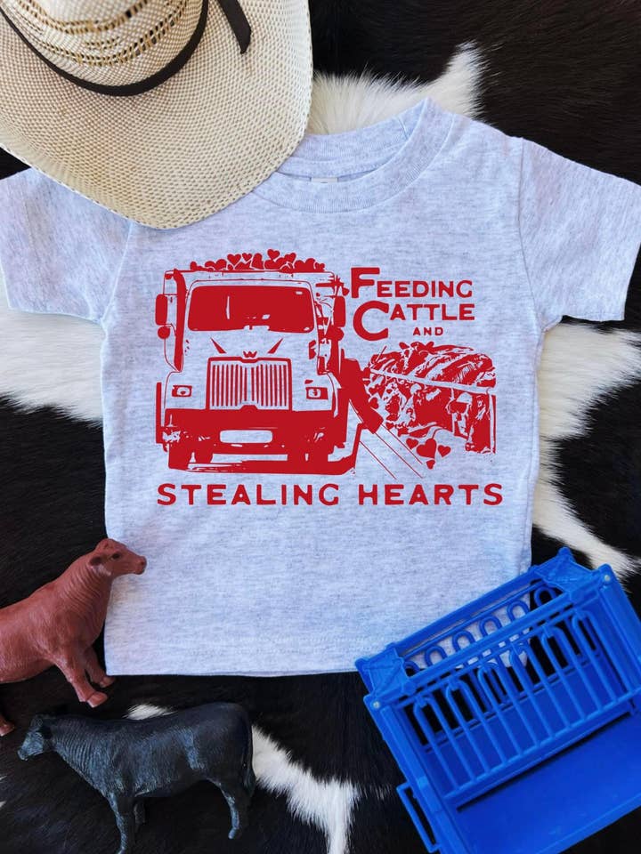 Feeding cattle and stealing hearts valentines for wholesale by Buckin Baby Wholesale