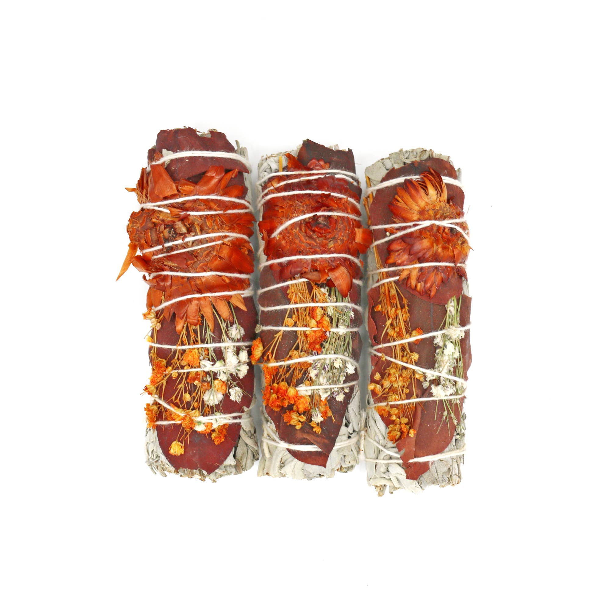 Designs by Deekay Inc. - Wholesale Sage bundle - 'Keepsake' Floral White Sage Smudge Stick (4 in.)2