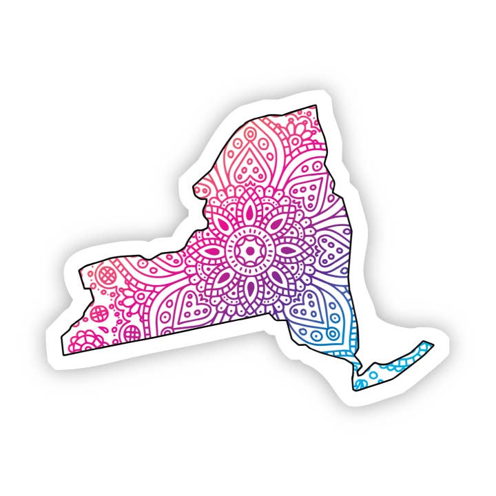 New York Mandala Pattern Sticker for wholesale by Big Moods