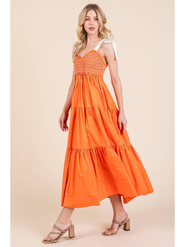 GeeGee x Lovelo - Vendita all'ingrosso Vestito - Donna - Abito midi plissettato a balze taglie comode, MD51552PL22