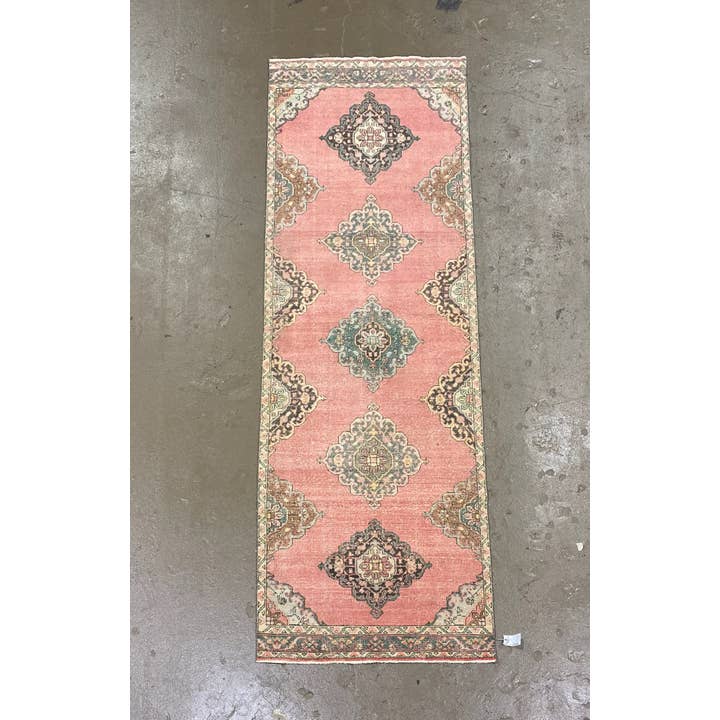 Vintage Turkish Oushak Rug Runner | 3.9 x 11.10 for wholesale by Vintage Loomz
