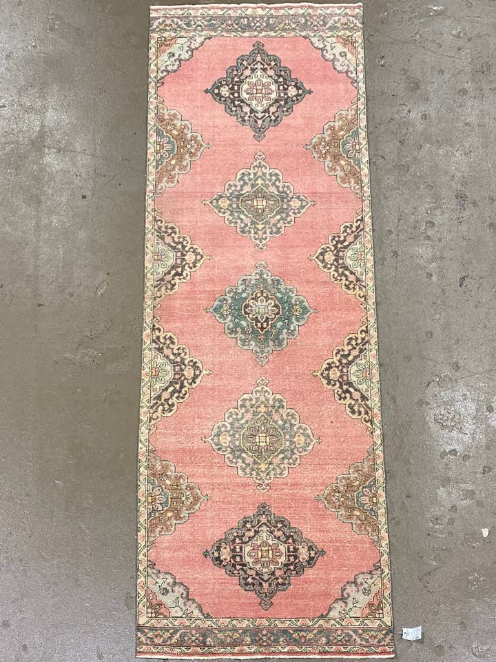 Alfombra Pasillo Vintage Turca Oushak | 3.9 x 11.10 para venta al por mayor de Vintage Loomz
