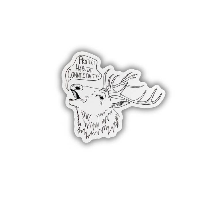 Seven Herons Studio - Wholesale Sticker - Environmentalist Elk Sticker1