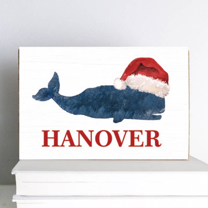 Rustic Marlin - Wholesale Christmas Decoration - Personalized Santa Whale Decorative Wooden Block0