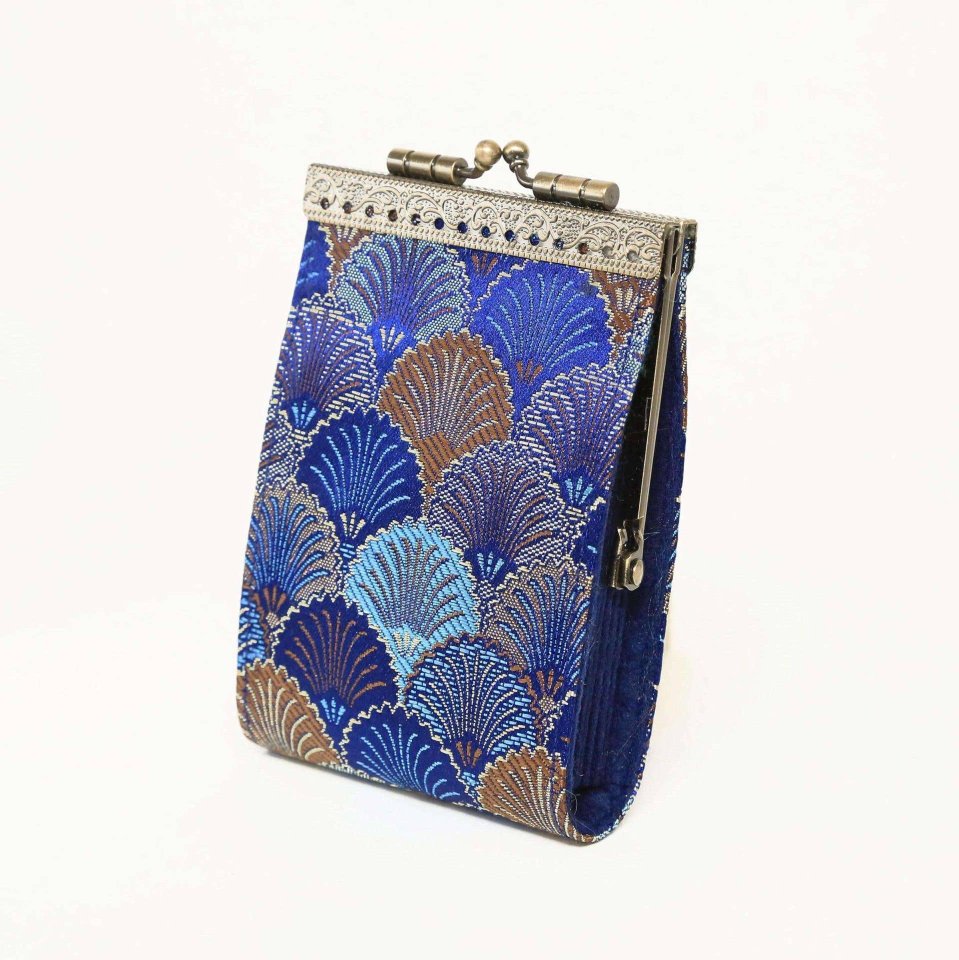Cathayana - Wholesale Card Holder - Women's - Small Shell Brocade Card Holder with RFID0