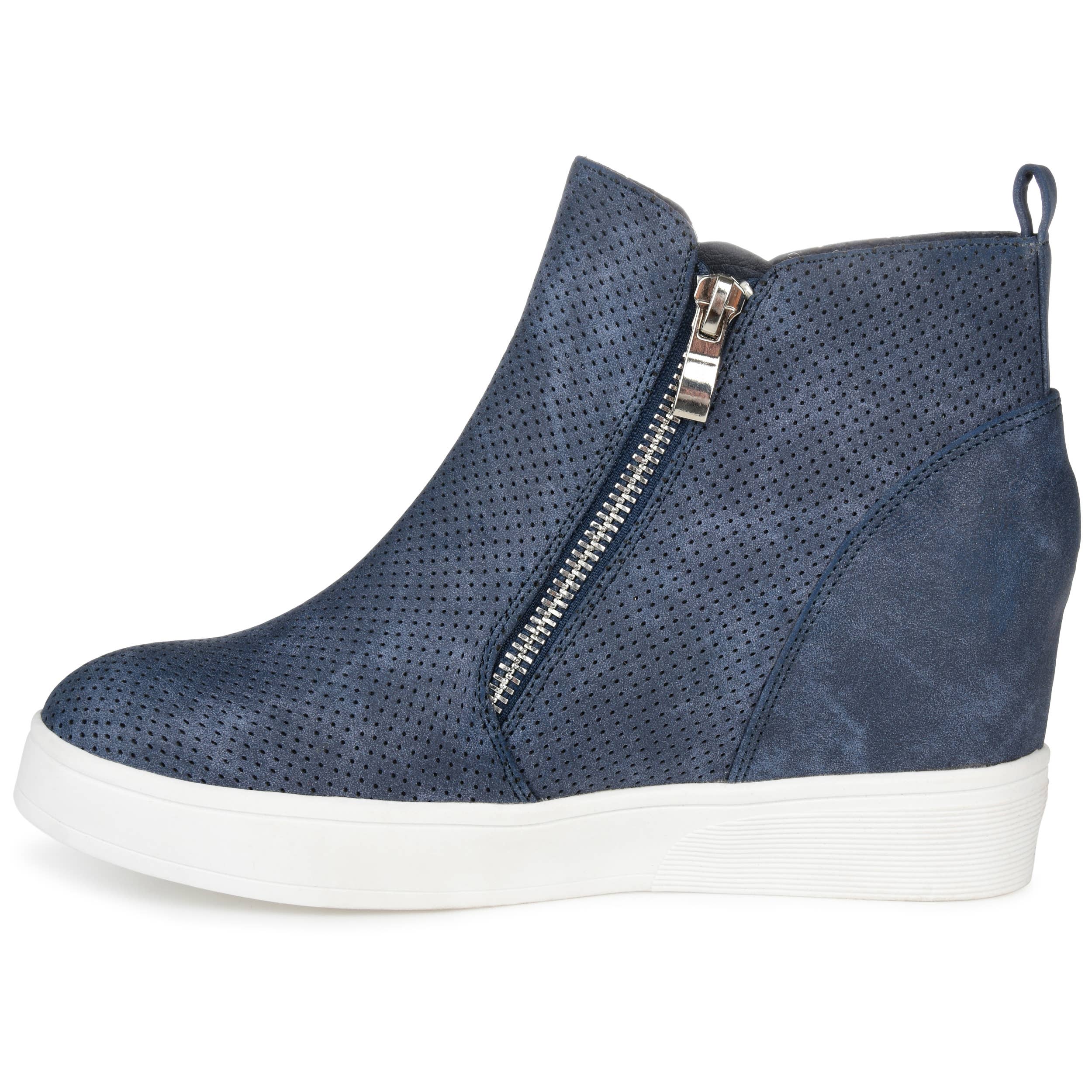 Journee - Wholesale Wedges - Women's - Pennelope Wedge Sneakers In Faux Leather5