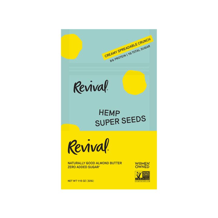 Revival Food Co - Wholesale Nut Butter - Hemp Super Seeds Almond Butter Squeeze Pouches (10pk)
