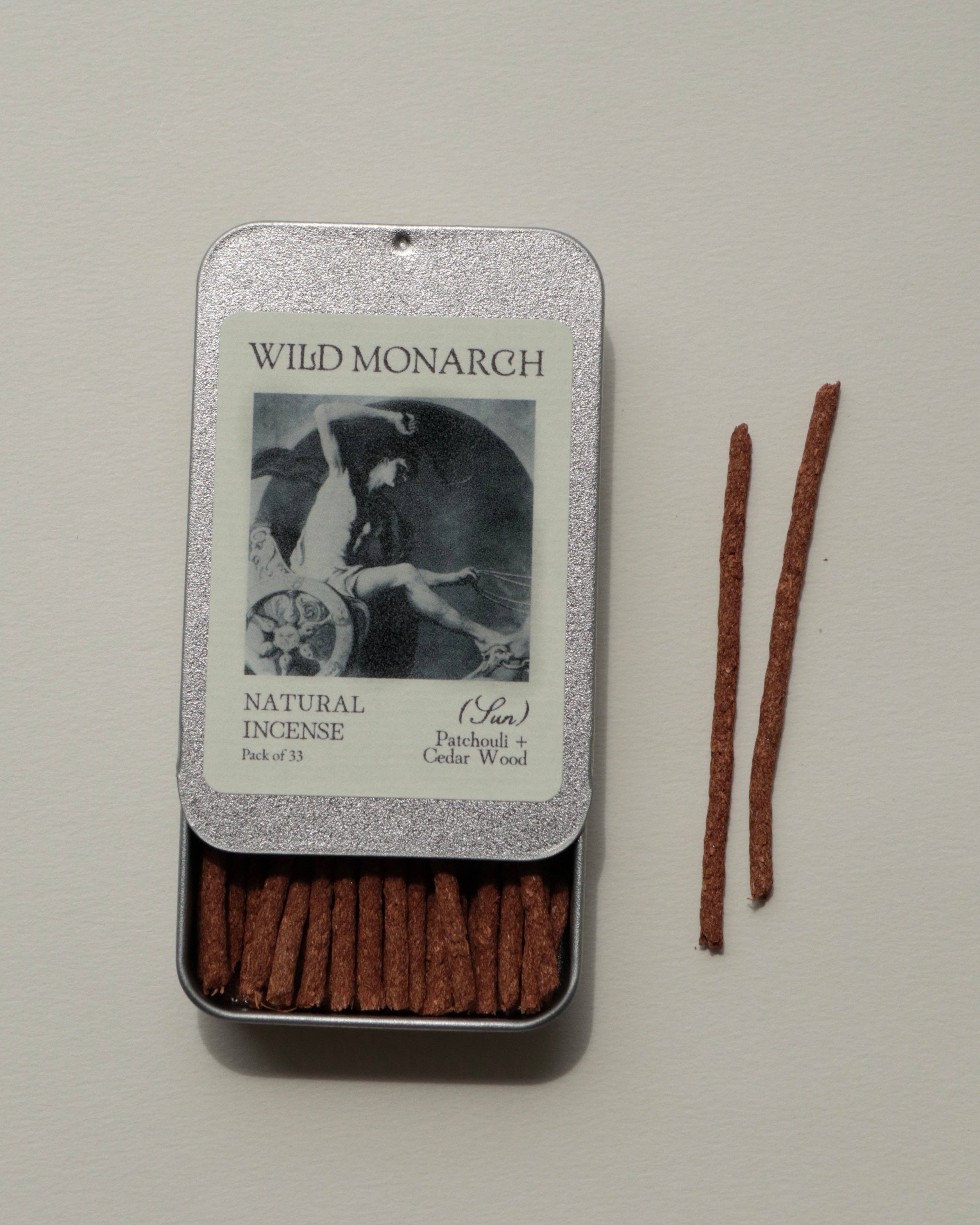 Wild Monarch Incense - Wholesale Incense - Sun (Patchouli + Cedar Wood) Natural Incense1