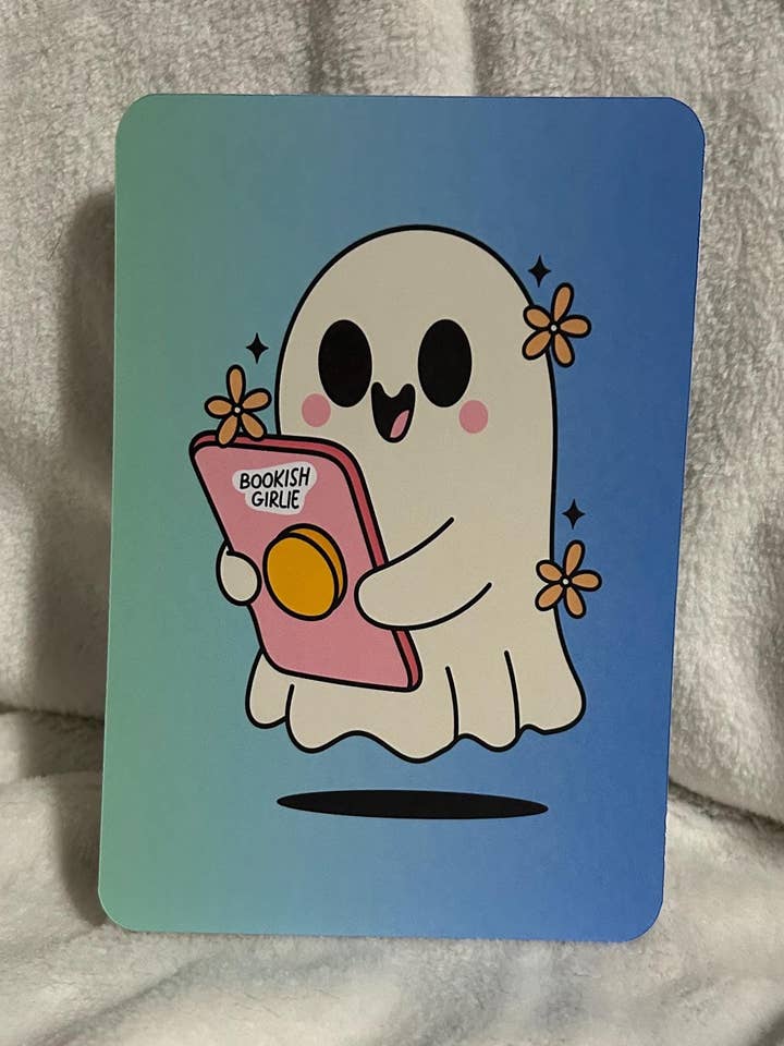 Kindle tjejig spöke ombre kindle e-läsare insatskort för genomskinligt fodral, kindle tillbehörsdekoration, kindle, paperwhite, oasis 12:e gen för wholesale av Bookbestiesuk