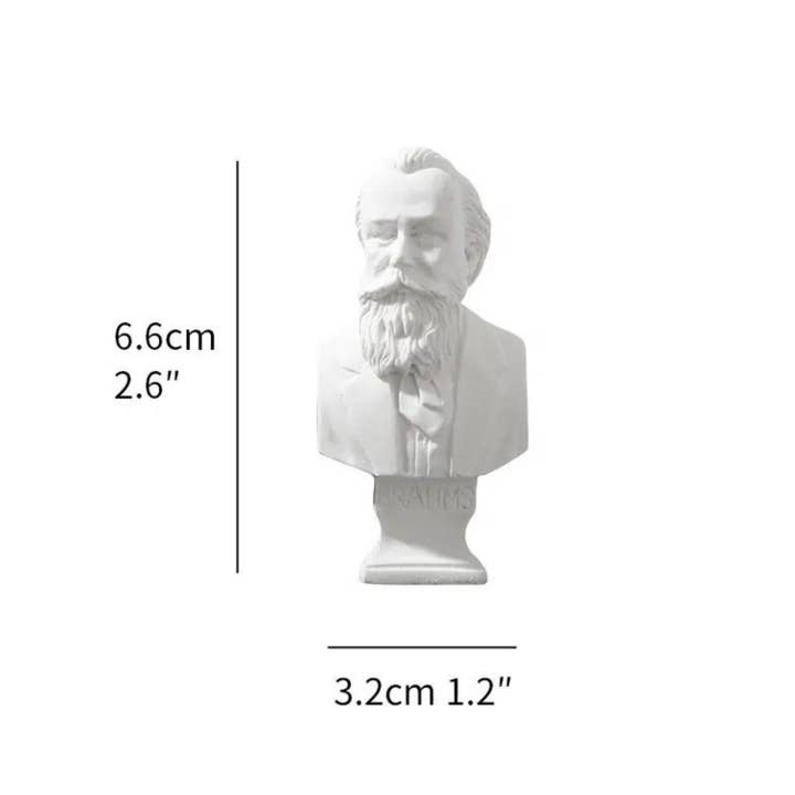 Magnifique Hearts - Wholesale Decorative figurine - Miniature Busts Of Music Composers - Beethoven, Molliere, Br