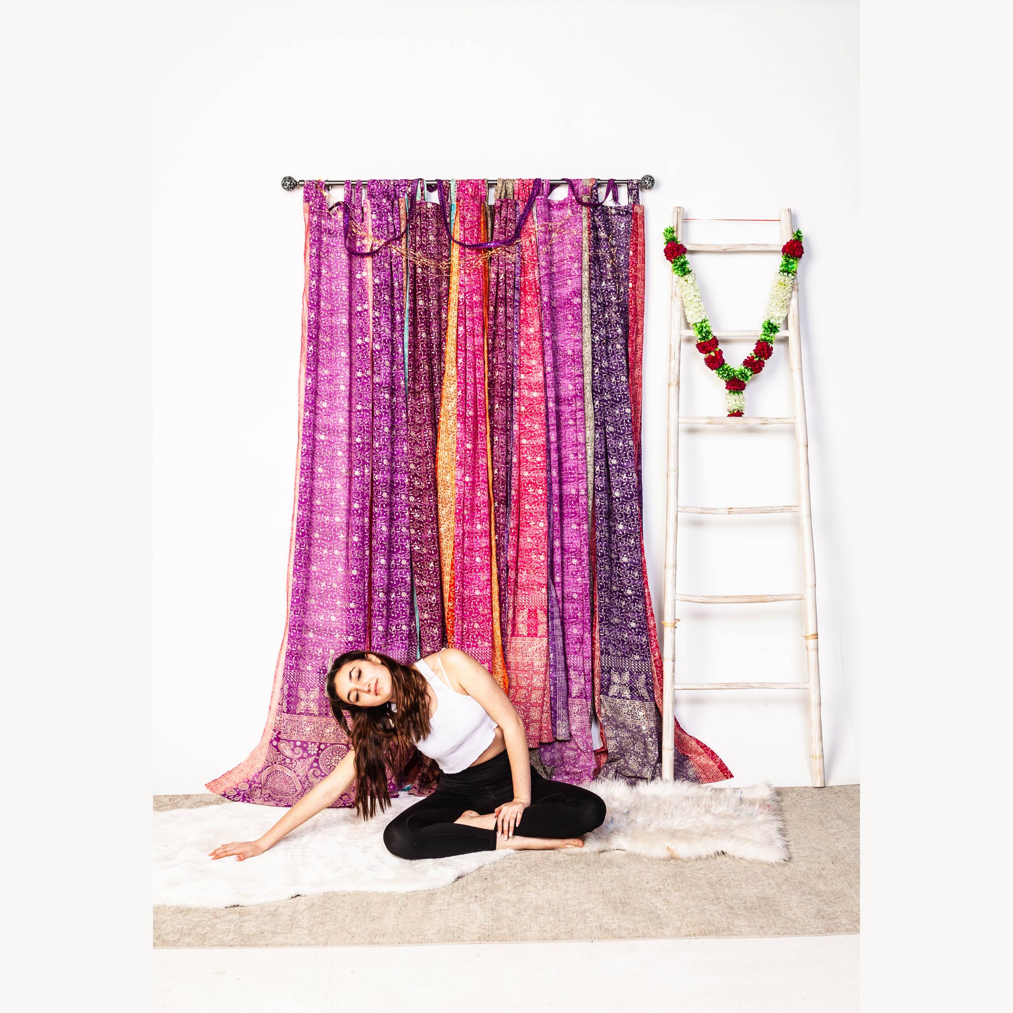 Colors By Padmini - Wholesale Curtain - Purple Haze Home Collection Light-filtering Sari Curtains1