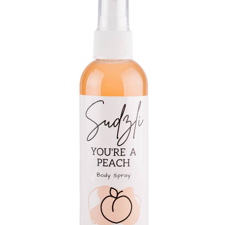 Spray corporel You're A Peach pour la vente par Sudzli