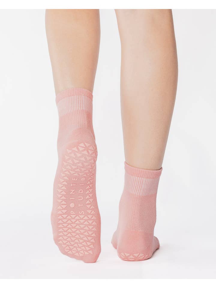 Pointe Studio - Wholesale Socks - Women's - Women's Union Ankle Grip Sock– No Slip Cotton Blend for Pilates & Barre1