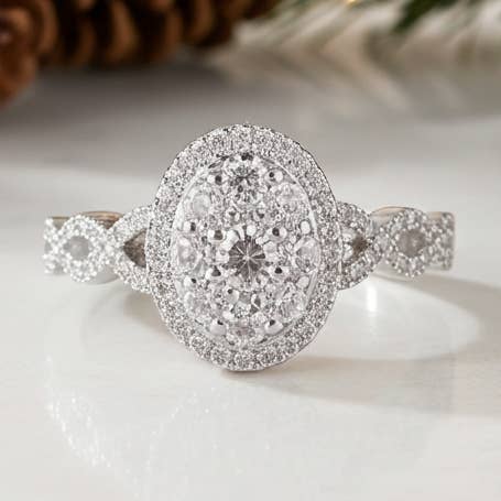 King Of Bling's1.70ct Cubic Zirconia White 925 Sterling Silver Women Engagement Rings Size 7 for wholesale by KING OF BLINGS