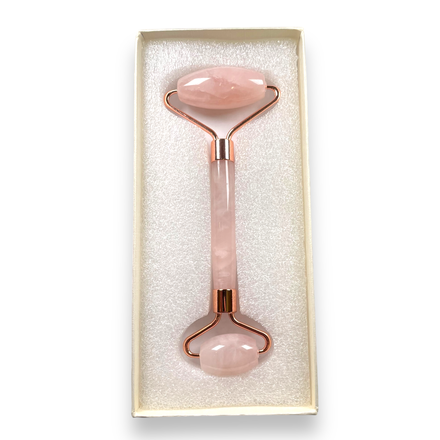 Foliesbijoux - Wholesale Face/Beauty Roller - Anti-stress pink quartz massage roller1