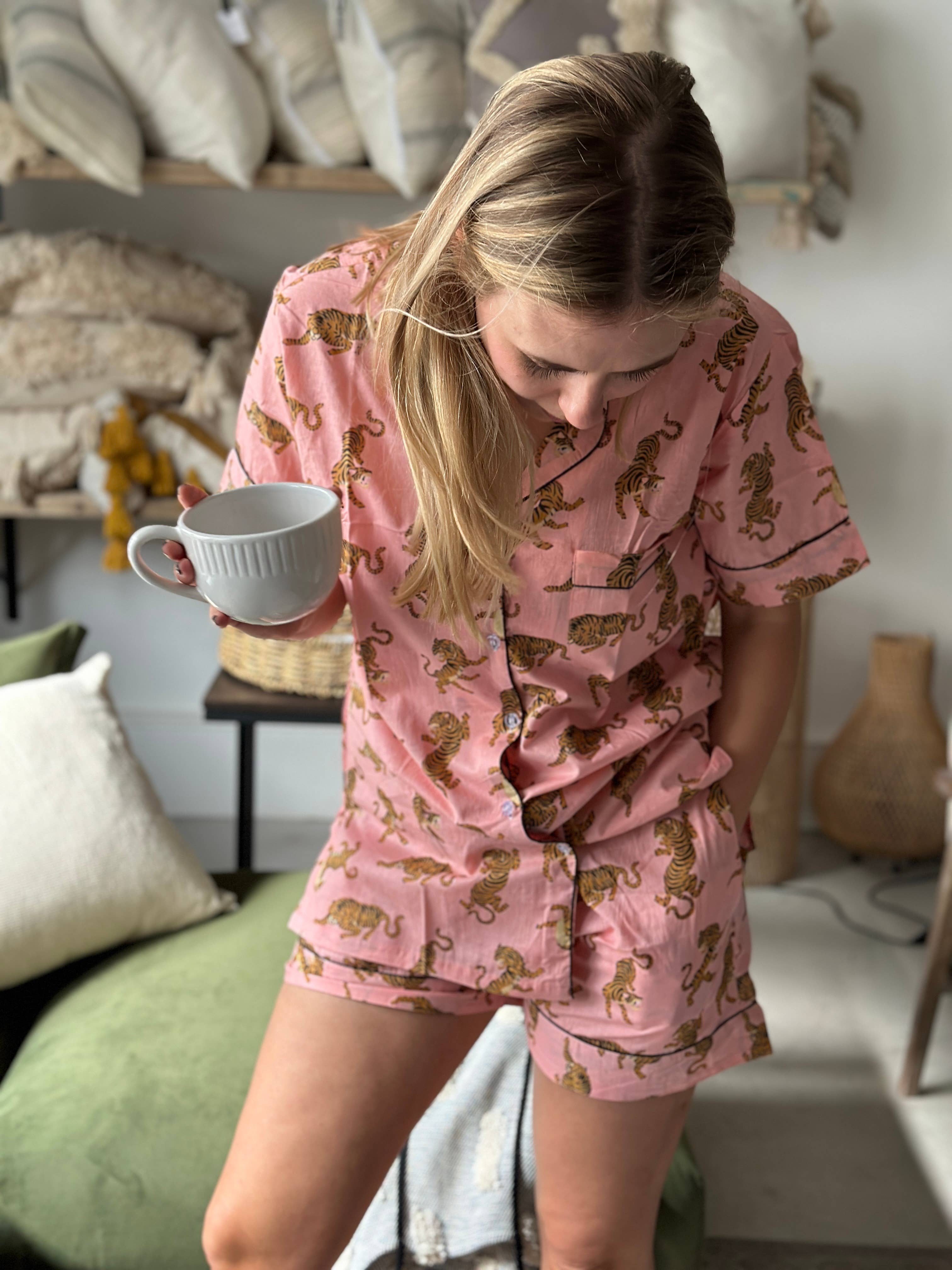 HausLife – Großhandel Schlafanzug-Set – Damen – PJ-Set aus Baumwolle - Shorts2