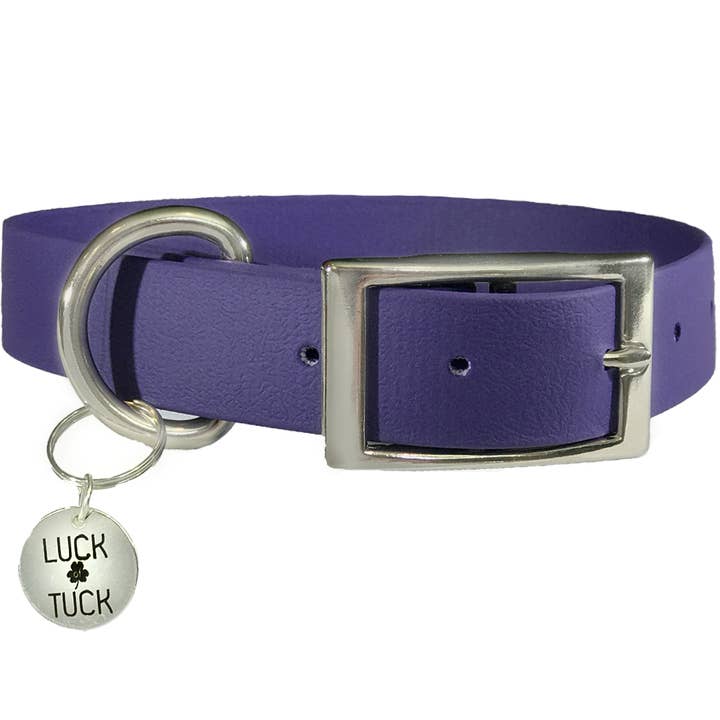 Plum Waterproof Dog Collar for wholesale by LUCK OF TUCK