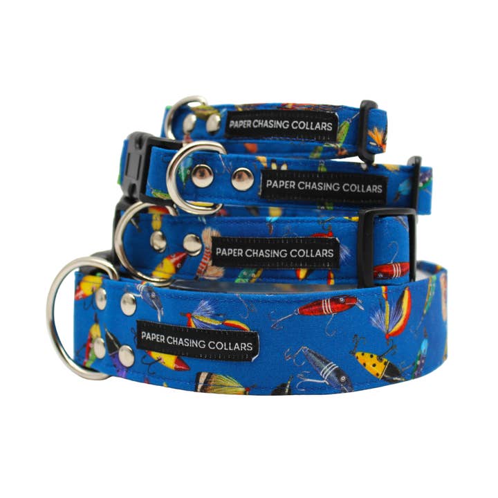 Fishing dog collar for wholesale by Paper Chasing Collars Dog Accessories