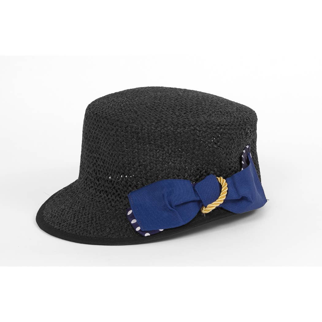 MKF Collection - Wholesale Straw Hat - Women's - MKF Mindy women's Straw Cadet Cap by Mia K0