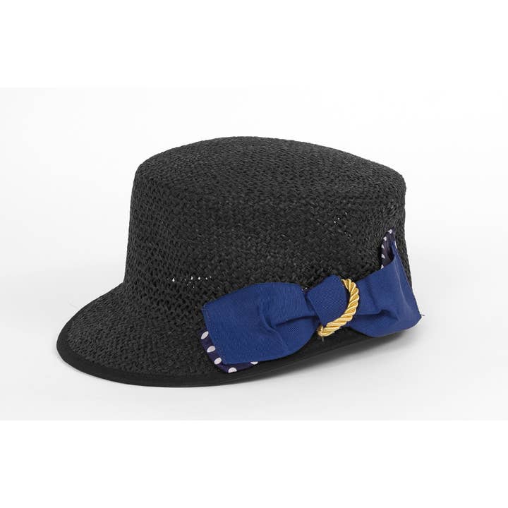 MKF Collection - Wholesale Straw Hat - Women's - MKF Mindy women's Straw Cadet Cap by Mia K