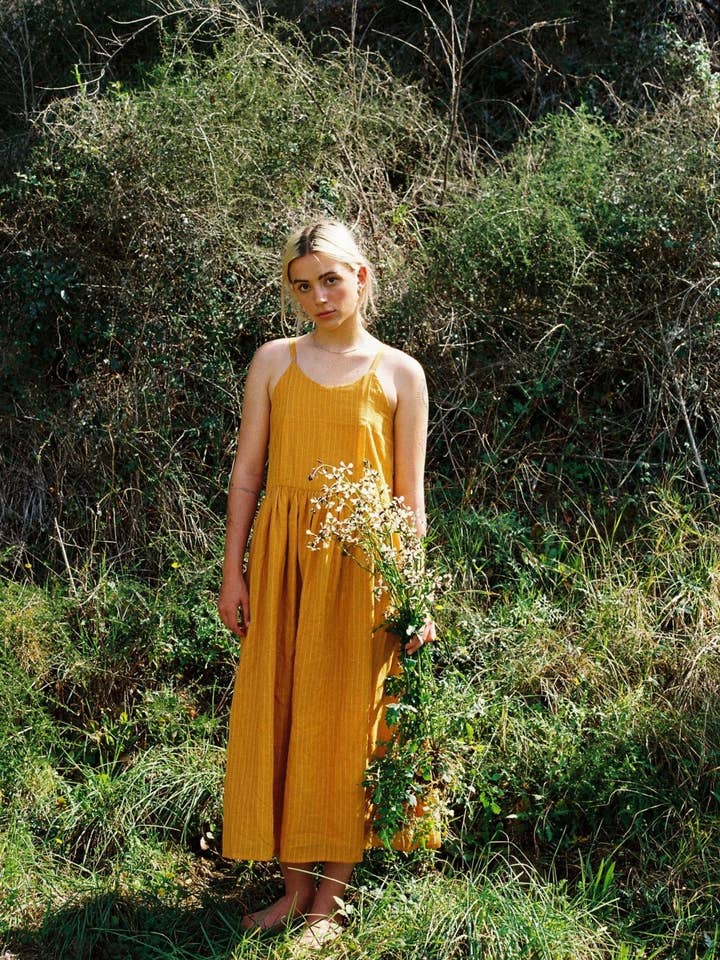 Yellow cami midi dress - Beam for wholesale by Thuli