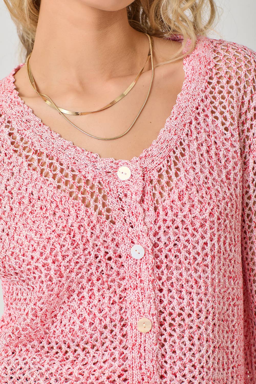 Mystree - Wholesale Cardigan - Women's - 61100 Crochet Style Knit Cardigan 27