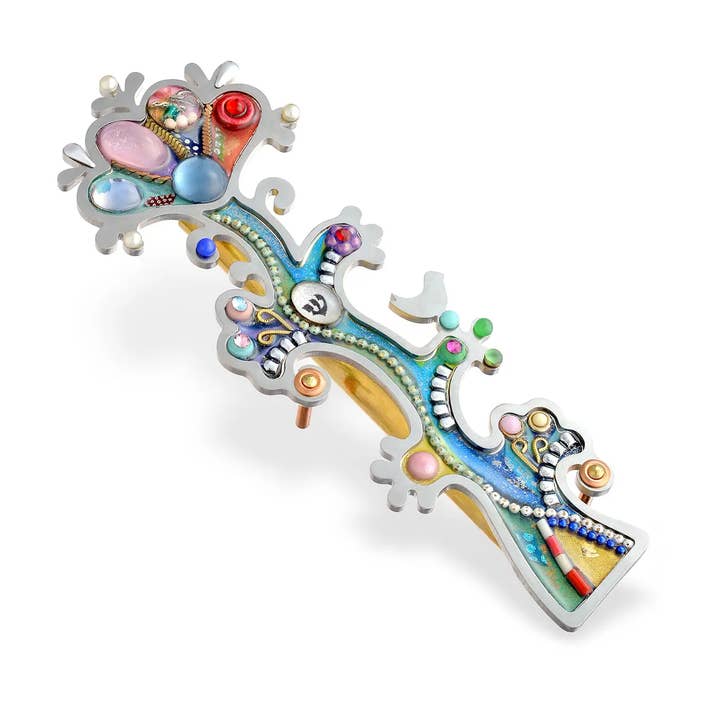 Seeka Flower Mezuzah - Hand-Painted Design for wholesale by Seeka Jewelry and Judaica