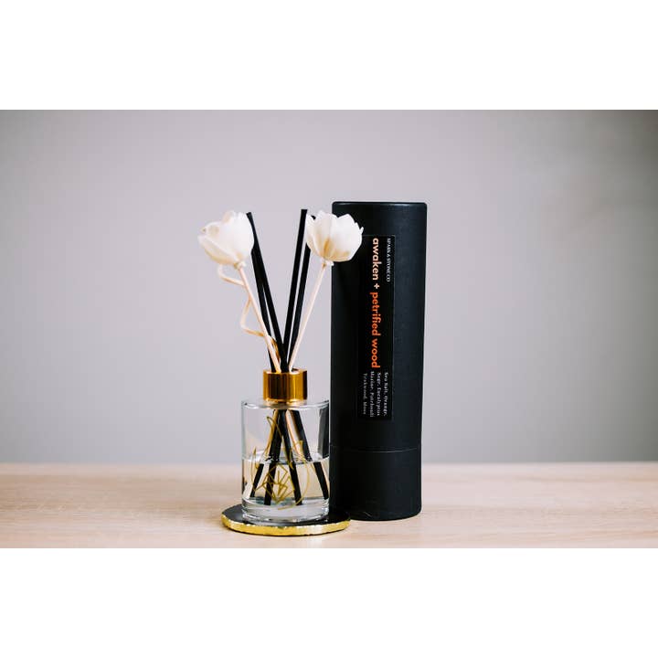 Spark & Stone Co - Wholesale Reed Diffuser - Awaken + Petrified Wood Reed Diffuser1