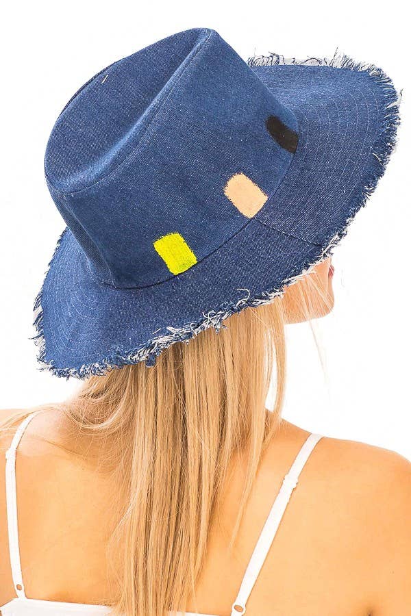 Cap Zone - Wholesale Fedora - Women's - Denim  Panama Fabric Hat1