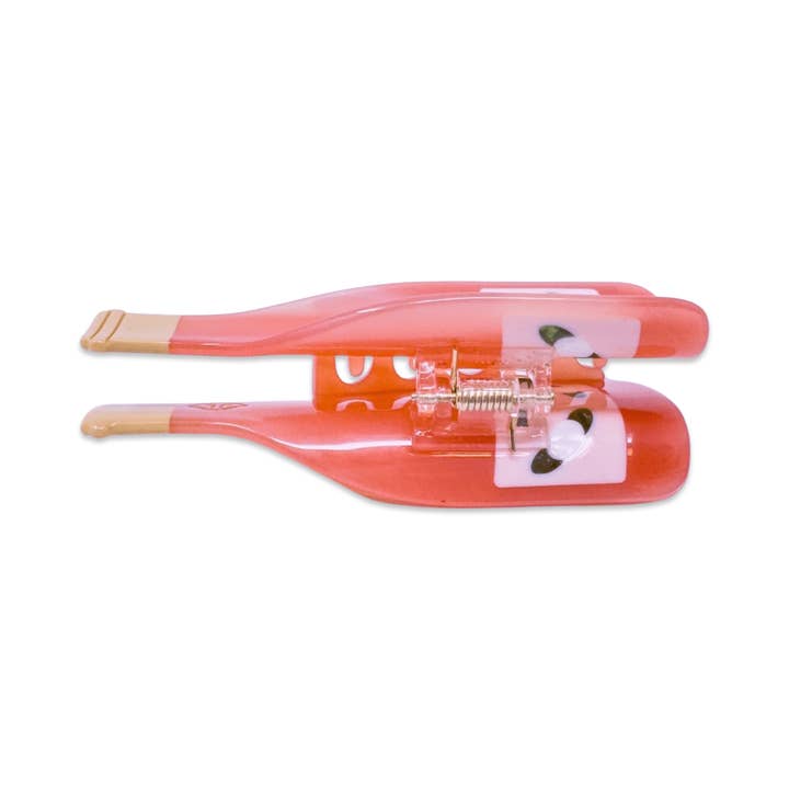 Jenny Lemons - Wholesale Hair Clip - Women's - Large Rose Wine Bottle Hair Claw Clip