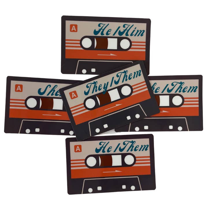 Pronomen Kassettenaufkleber für den Großhandel von Sunshine & Gem Co.