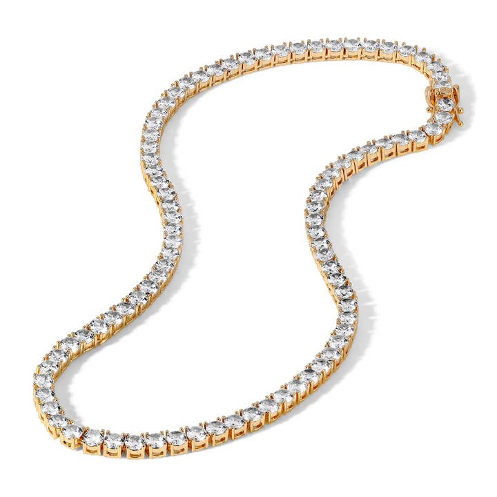 Not Your Basic, collana da tennis 45,7 cm, 5 mm, zirconia cubica bianca per la vendita all'ingrosso da parte di Bloo and Ro