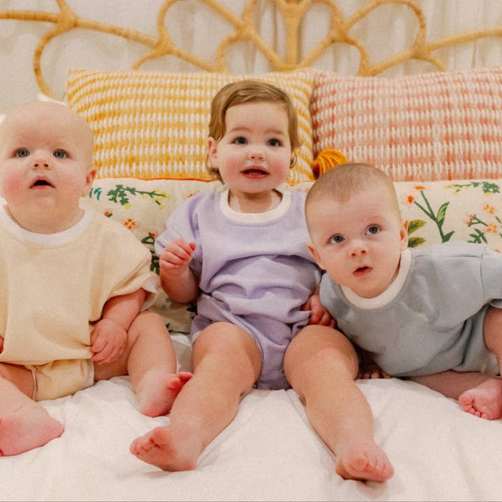 Winnie + Crew - Wholesale Bodysuit (Non-Footed) - Baby - Sullivan Romper in Light Blue