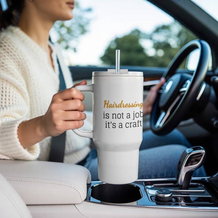 3dRose - Wholesale Insulated Mug/Tumbler - 3dRose, Text of Hairdressing is not a job,its a craft, Tumbler9