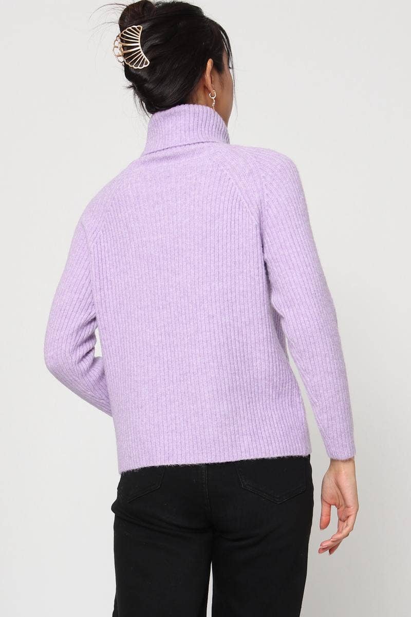 DIX-ONZE - Vente Pull en maille – femme - Pull Maille Côtelée – Col Roulé & Manches Longues14