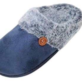 CLOSE BACK FURS SUEDE INDOOR SLIPPER - 2 COL. - T.41/46 for wholesale by MB SMERWICK SA