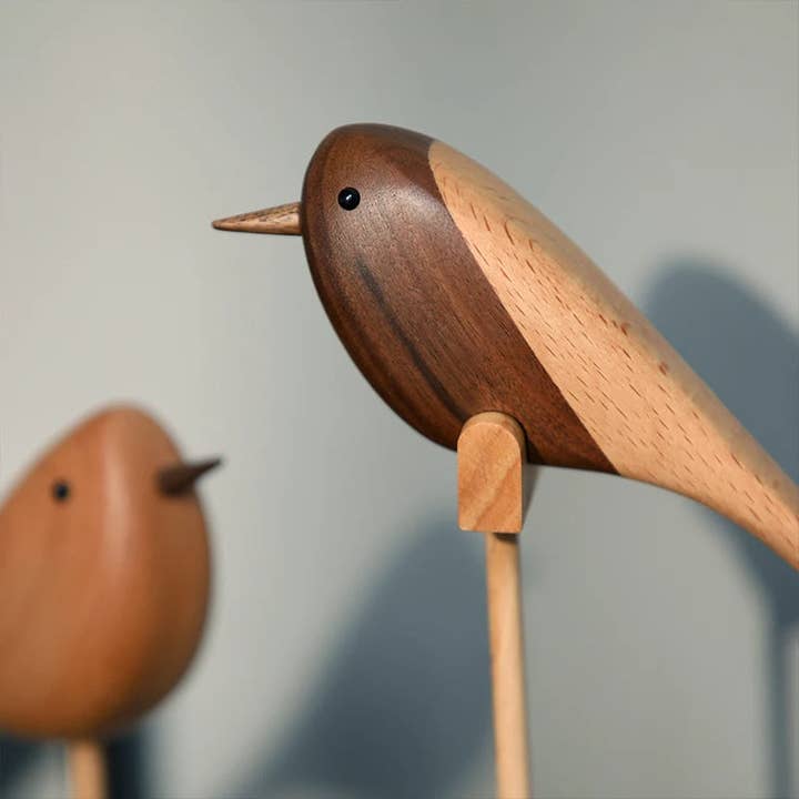 Kiyo Home - Wholesale Decorative Tabletop Object - Wooden Birds (Set of 2)2