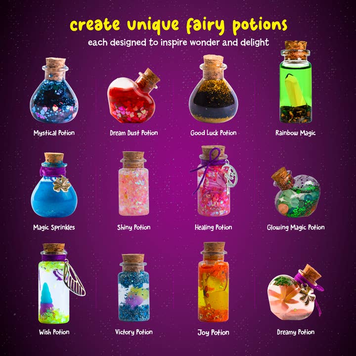 Dan&Darci - Wholesale DIY Craft Kit - Kids - Fairy Magic Potion Kit for Kids - Magic Workshop Craft Kits